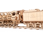Ugears-Steam-Locomotive-with-Tender-ugears train kickstarter, ugears locomotief amazon, ugears rails, houten treinset