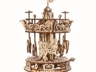 Ugears-Carousel-Mechanical-carrousel, merry-go-around, zweefmolen, ugears, ugear, ugears modellen, ugears mechanische modellen, cadeau-idee, hobby idee