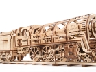 Ugears-Steam-Locomotive-with-Tender-model ugears trein, ugears locomotief, 3d trein puzzel, houten trein model, houten trein puzzel