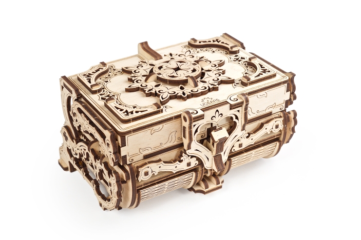 Ugears-Antique-Box-Mechanical-Model_antieke doos, ugears doos, ugears puzzel doos, ugears sieraden doos, ugears