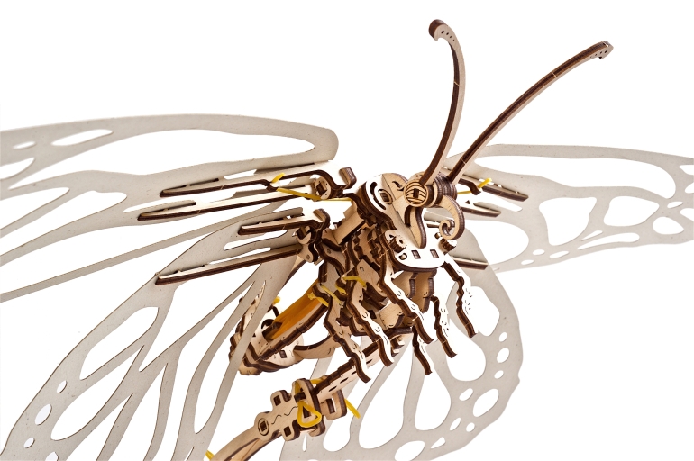 Ugears-Butterfly-Mechanical-Model vlinder, butterfly, floewer, bloem, ugears, ugear, ugears modellen, ugears mechanische modellen, cadeau-idee, hobby idee