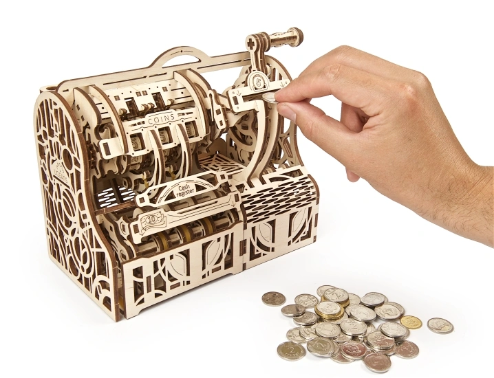 Ugears-Cash-Register-Kassa, ugears, ugearsnl, counter, teller, cash, cash register, coins, cash, hobby, gift, ugearsnl, counter, teller, cash, kassa, munten, cash, hobby, cadeau