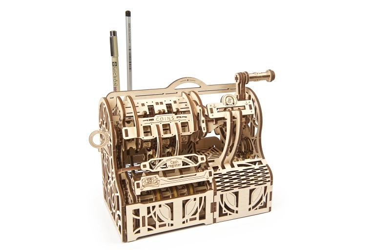 Ugears-Cash-Register-model ugears, ugearsnl, counter, teller, cash, cash register, coins, cash, hobby, gift, ugearsnl, counter, teller, cash, kassa, munten, cash, hobby, cadeau